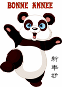 Panda joyeux pour une nouvelle année 2026 